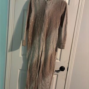 Cozy Brown Zip-Up Onesie